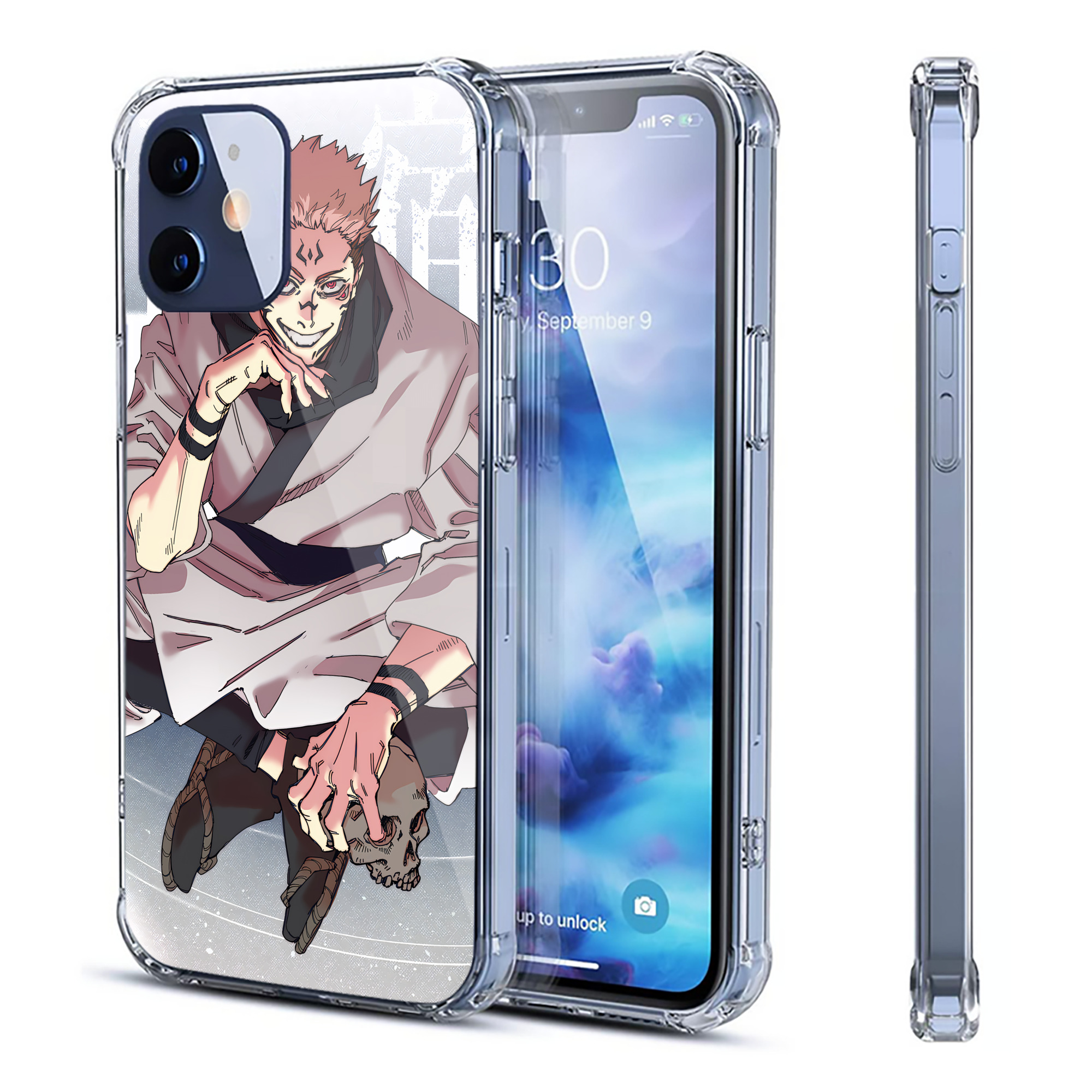 （画像用） 呪術廻戦 Jujutsu Kaisen 【iPhone 12シリーズ対応】透明スマホケース（クリアソフトケース）
